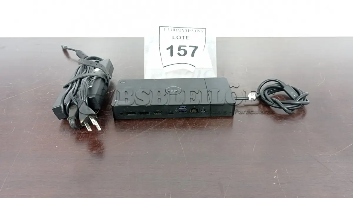 LOTE 157 - 01 DOCK STATION DELL USB TIPO C COM FONTE.  (NO ESTADO EM QUE SE ENCONTRA. SUJEITO A AVARIAS OCULTAS/VISÍVEIS.)