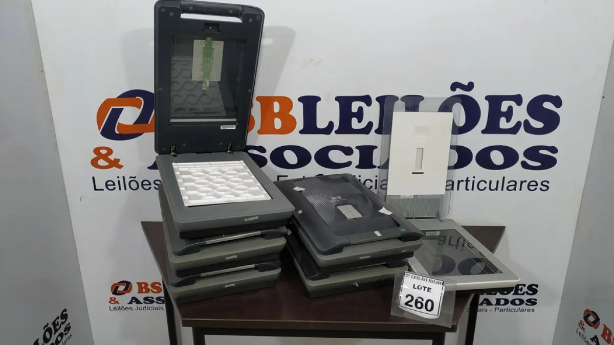 06 SCANNERS HP G4050. (NO ESTADO) ATENÇÃO! FAZER A VISITAÇÃO ANTES DE ARREMATAR, NÃO SABEMOS SE FUNCIONA. LEILÃO NÃO TEM GARANTIA E NEM DEVOLUÇÃO, SUJEITO A POSSÍVEIS AVARIAS VISÍVEIS/OCULTAS E/OU AUSÊNCIA DE COMPONENTES.