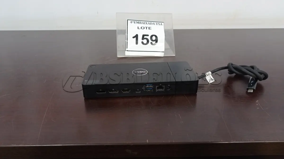 LOTE 159 - 01 DOCK STATION DELL USB TIPO C SEM FONTE.  (NO ESTADO EM QUE SE ENCONTRA. SUJEITO A AVARIAS OCULTAS/VISÍVEIS.)