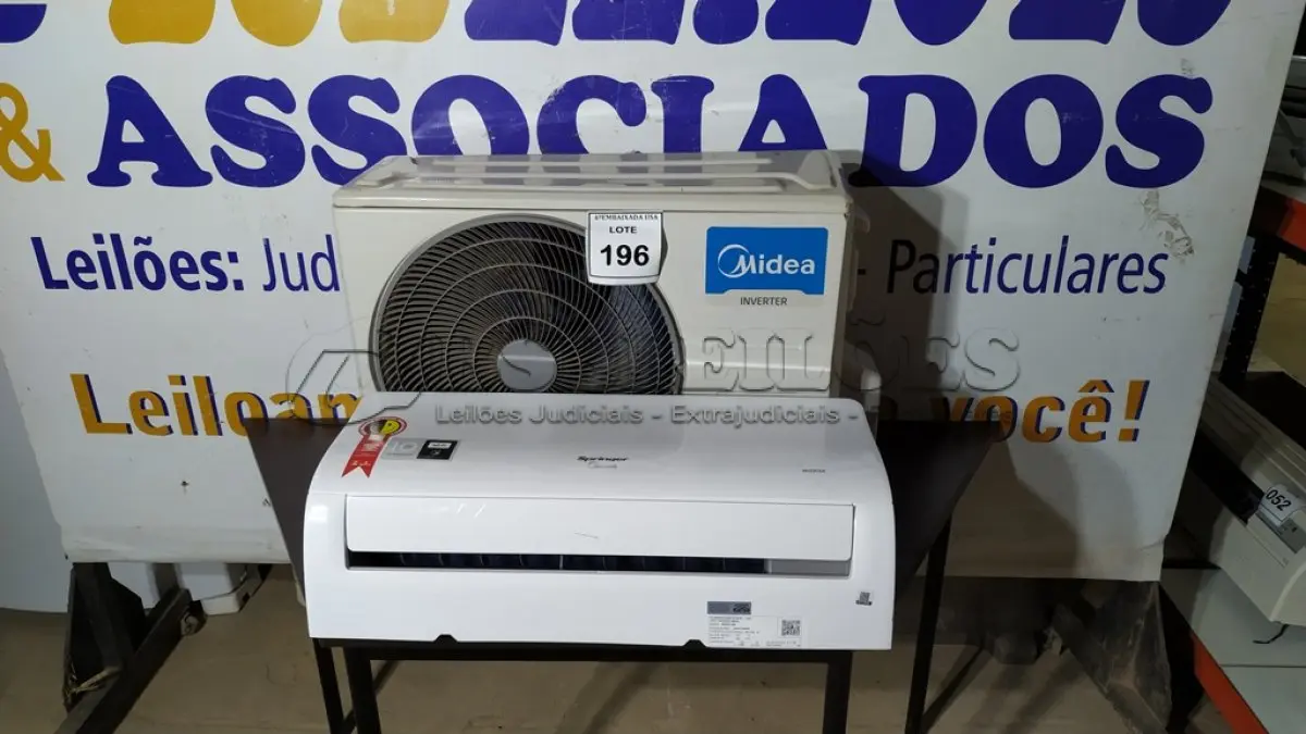 LOTE 196 - 01 AR CONDICIONADO SPRINGER INVETER12.000BTUS. (NO ESTADO EM QUE SE ENCONTRA. SUJEITO A AVARIAS OCULTAS/VISÍVEIS.)  BH1465U