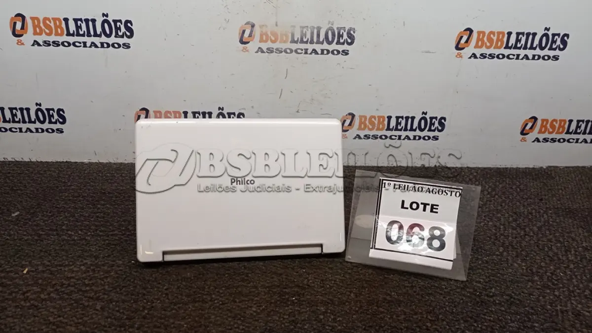 LOTE 068 - 01 NETBOOK MARCA PHILCO. (NO ESTADO) ATENÇÃO! FAZER A VISITAÇÃO ANTES DE ARREMATAR, NÃO SABEMOS SE FUNCIONA. LEILÃO NÃO TEM GARANTIA E NEM DEVOLUÇÃO, SUJEITO A POSSÍVEIS AVARIAS VISÍVEIS/OCULTAS E/OU AUSÊNCIA DE COMPONENTES.