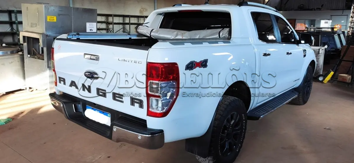 LOTE 461 - I/FORD RANGER LIMITED 3.2 4X4 CD DIESEL AUT. ANO 2019/2020 , COR BRANCA  (NO ESTADO)
