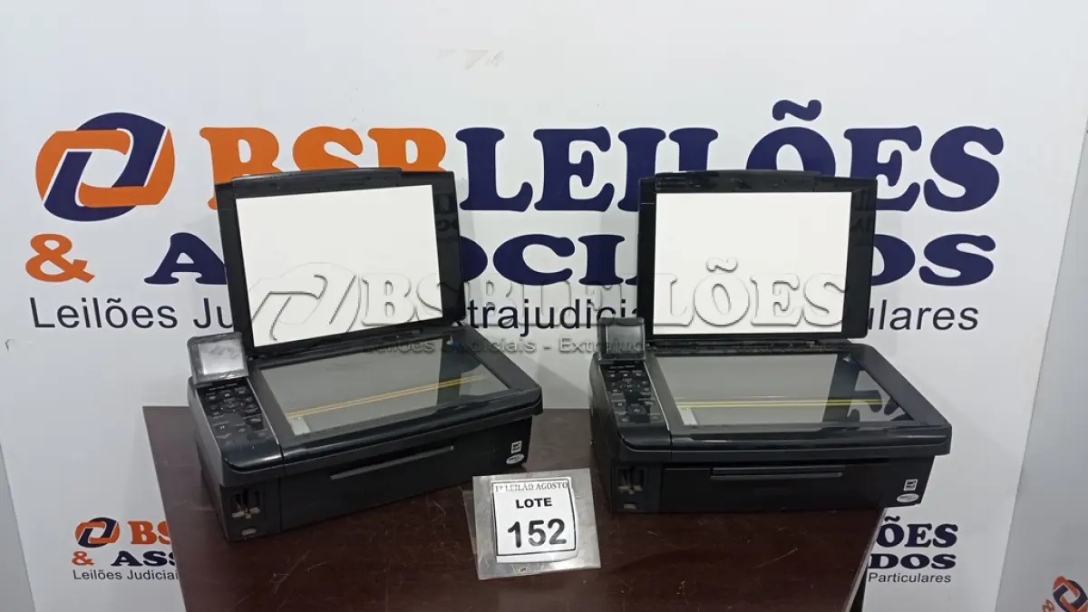 LOTE 152 - 02 IMPRESSORAS TX410 EPSON. (NO ESTADO) ATENÇÃO! FAZER A VISITAÇÃO ANTES DE ARREMATAR, NÃO SABEMOS SE FUNCIONA, LEILÃO NÃO TEM GARANTIA E NEM DEVOLUÇÃO, SUJEITO A POSSÍVEIS AVARIAS VISÍVEIS/OCULTAS E/OU AUSÊNCIA DE COMPONENTES.