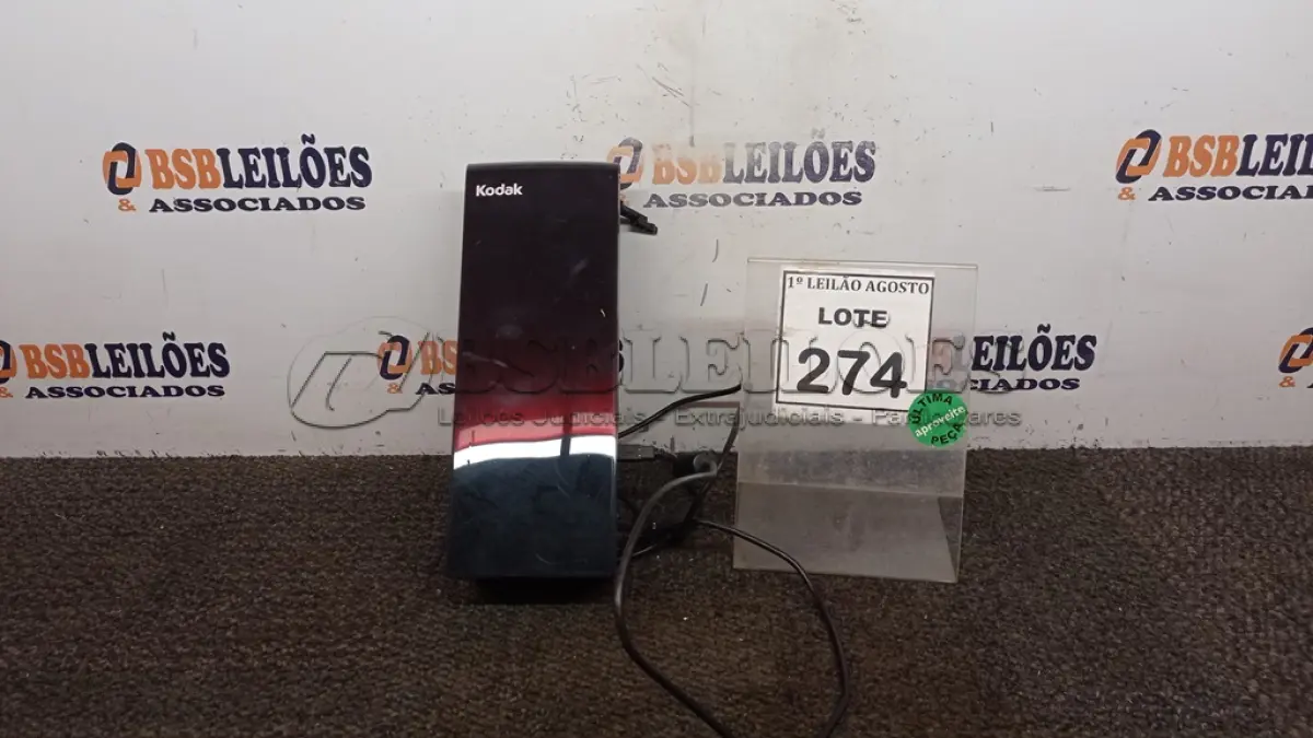 LOTE 274 - 01 SCANNER I940 MARCA KODAK. (NO ESTADO) ATENÇÃO! FAZER A VISITAÇÃO ANTES DE ARREMATAR, NÃO SABEMOS SE FUNCIONA, LEILÃO NÃO TEM GARANTIA E NEM DEVOLUÇÃO, SUJEITO A POSSÍVEIS AVARIAS VISÍVEIS/OCULTAS E/OU AUSÊNCIA DE COMPONENTES.