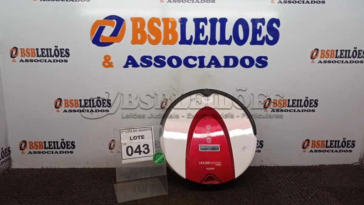LOTE 043 - 01 ASPIRADOR ROBÔ POLISHOP. (NO ESTADO) ATENÇÃO! FAZER A VISITAÇÃO ANTES DE ARREMATAR, NÃO SABEMOS SE FUNCIONA, LEILÃO NÃO TEM GARANTIA E NEM DEVOLUÇÃO, SUJEITO A POSSÍVEIS AVARIAS VISÍVEIS/OCULTAS E/OU AUSÊNCIA DE COMPONENTES.