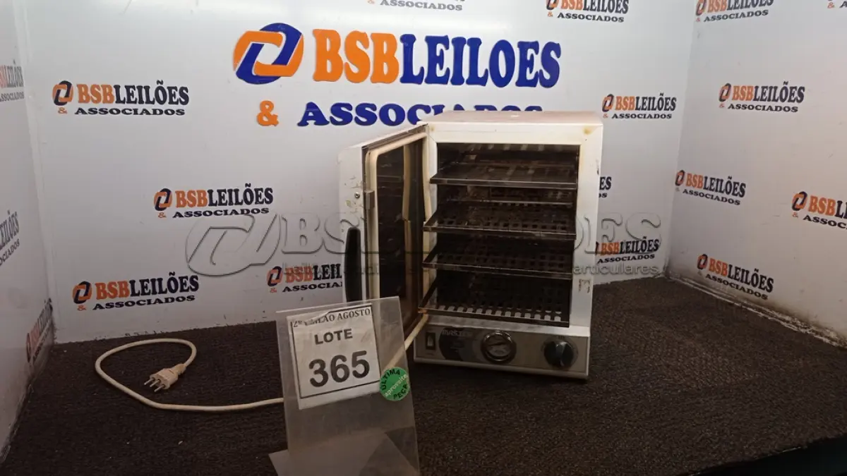 LOTE 365 - 01 ESTUFA PARA ESTERILIZAÇÃO E SECAGEM. (NO ESTADO) ATENÇÃO! FAZER A VISITAÇÃO ANTES DE ARREMATAR, NÃO SABEMOS SE FUNCIONA, LEILÃO NÃO TEM GARANTIA E NEM DEVOLUÇÃO, SUJEITO A POSSÍVEIS AVARIAS VISÍVEIS/OCULTAS E/OU AUSÊNCIA DE COMPONENTES.