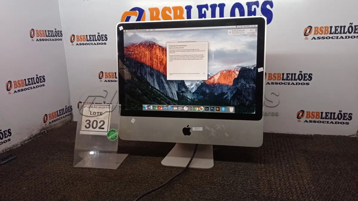 LOTE 302 - 01 IMAC  APPLE. (NO ESTADO) ATENÇÃO! FAZER A VISITAÇÃO ANTES DE ARREMATAR, NÃO SABEMOS SE FUNCIONA, LEILÃO NÃO TEM GARANTIA E NEM DEVOLUÇÃO, SUJEITO A POSSÍVEIS AVARIAS VISÍVEIS/OCULTAS E/OU AUSÊNCIA DE COMPONENTES.