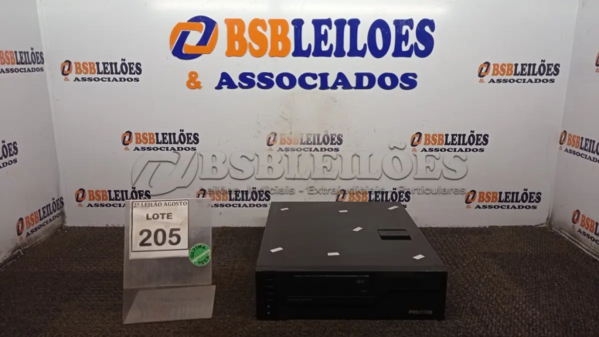 LOTE 205 - 01 CPU MARCA POSITIVO COM 8GB MEMÓRIA COM SSD E HD. (NO ESTADO) ATENÇÃO! FAZER A VISITAÇÃO ANTES DE ARREMATAR, NÃO SABEMOS SE FUNCIONA, LEILÃO NÃO TEM GARANTIA E NEM DEVOLUÇÃO, SUJEITO A POSSÍVEIS AVARIAS VISÍVEIS/OCULTAS E/OU AUSÊNCIA DE COMPONENTES.