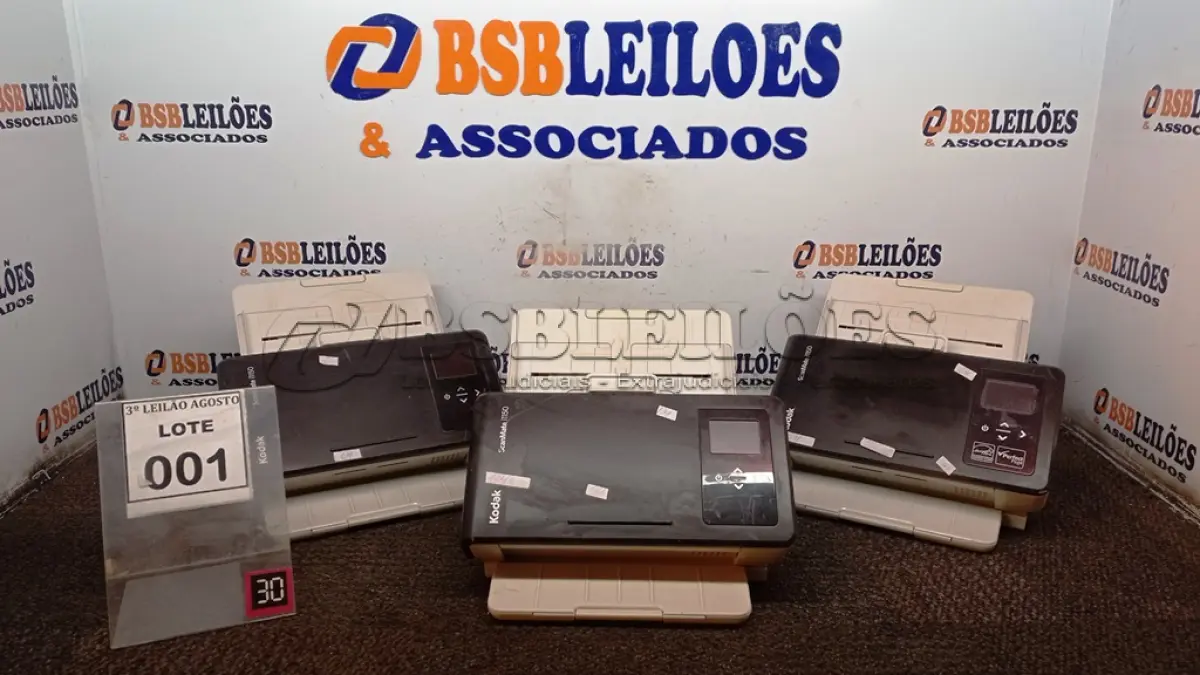 LOTE 001 - 03 SCANNERS MARCA KODAK MODELO I1150. (NO ESTADO) ATENÇÃO! FAZER A VISITAÇÃO ANTES DE ARREMATAR, NÃO SABEMOS SE FUNCIONA, LEILÃO NÃO TEM GARANTIA E NEM DEVOLUÇÃO, SUJEITO A POSSÍVEIS AVARIAS VISÍVEIS/OCULTAS E/OU AUSÊNCIA DE COMPONENTES.