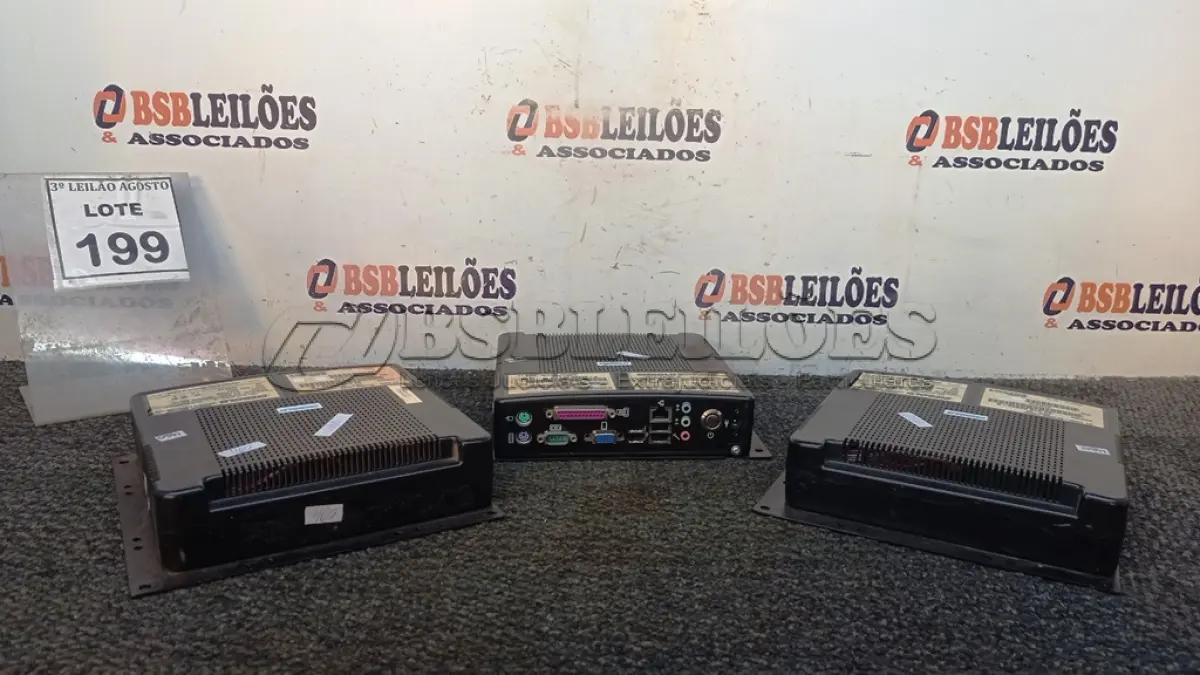 LOTE 199 - 03 MINIS CPU DIEBOLD. (NO ESTADO) ATENÇÃO! FAZER A VISITAÇÃO ANTES DE ARREMATAR, NÃO SABEMOS SE FUNCIONA, LEILÃO NÃO TEM GARANTIA E NEM DEVOLUÇÃO, SUJEITO A POSSÍVEIS AVARIAS VISÍVEIS/OCULTAS E/OU AUSÊNCIA DE COMPONENTES.