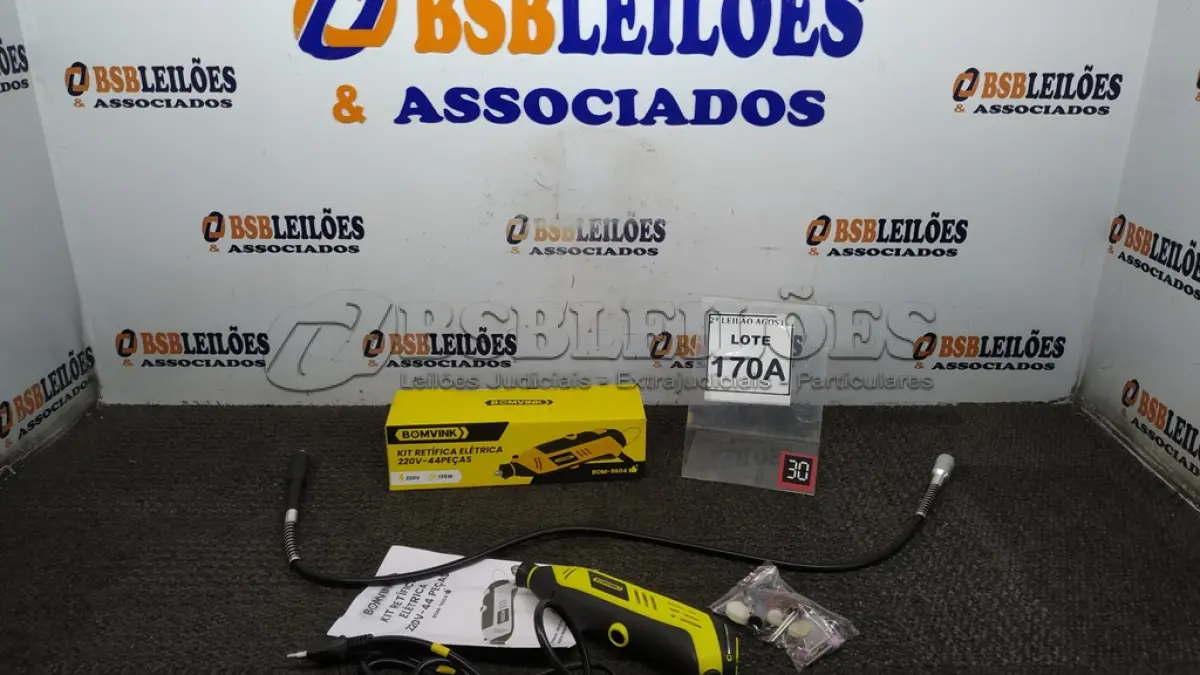 LOTE 170 - 01 KIT RETÍFICA ELÉTRICA 220V 44 PEÇAS. (NO ESTADO) ATENÇÃO! FAZER A VISITAÇÃO ANTES DE ARREMATAR, NÃO SABEMOS SE FUNCIONA. LEILÃO NÃO TEM GARANTIA E NEM DEVOLUÇÃO, SUJEITO A POSSÍVEIS AVARIAS VISÍVEIS/OCULTAS E/OU AUSÊNCIA DE COMPONENTES.