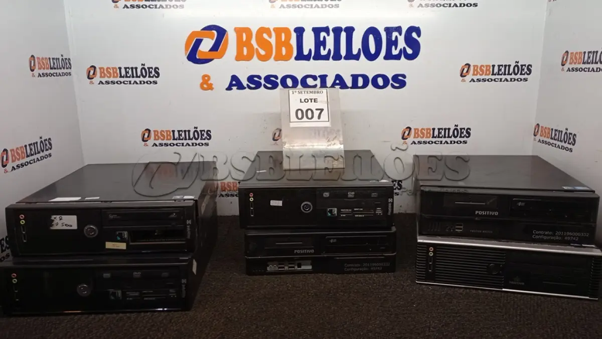 LOTE 007 - 06 CPU’S DE MARCAS E MODELOS DIVERSOS. (NO ESTADO) ATENÇÃO! FAZER A VISITAÇÃO ANTES DE ARREMATAR, NÃO SABEMOS SE FUNCIONA, LEILÃO NÃO TEM GARANTIA E NEM DEVOLUÇÃO, SUJEITO A POSSÍVEIS AVARIAS VISÍVEIS/OCULTAS E/OU AUSÊNCIA DE COMPONENTES.