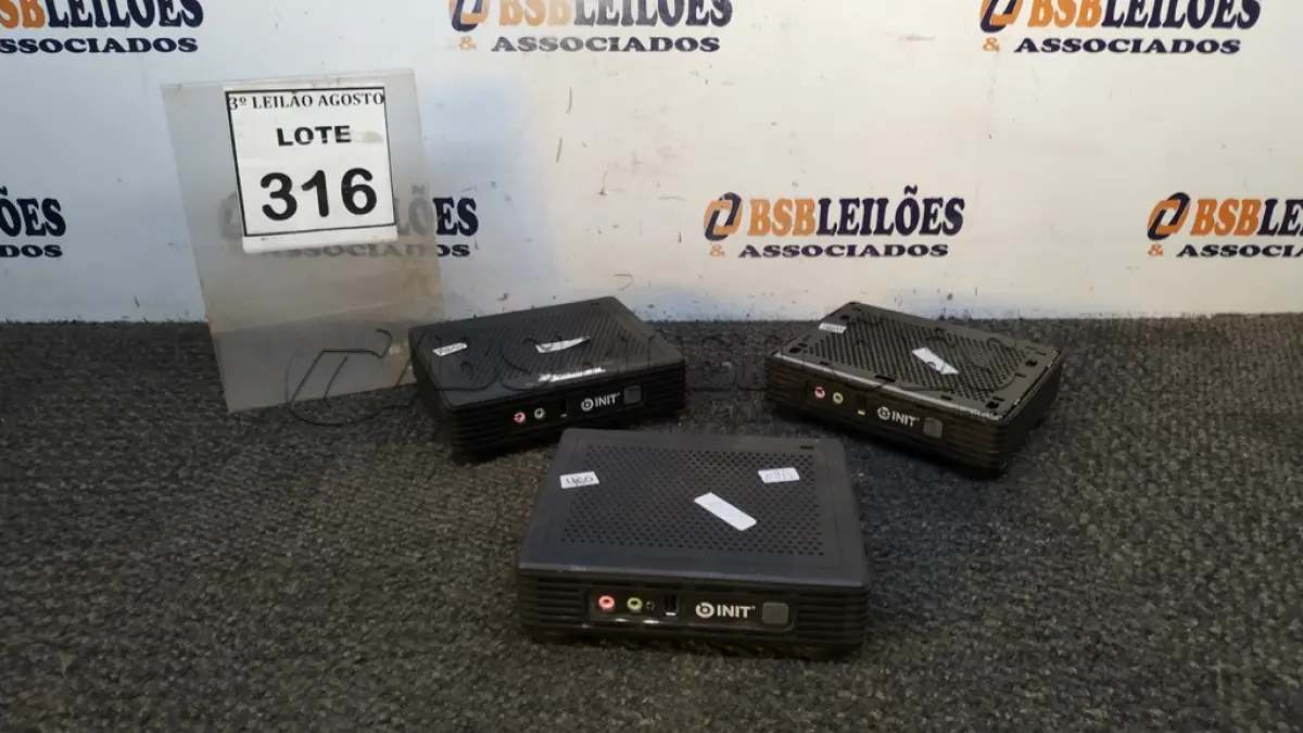 LOTE 316 - 03 MINIS CPU MARCA INIT. (NO ESTADO) ATENÇÃO! FAZER A VISITAÇÃO ANTES DE ARREMATAR, NÃO SABEMOS SE FUNCIONA, LEILÃO NÃO TEM GARANTIA E NEM DEVOLUÇÃO, SUJEITO A POSSÍVEIS AVARIAS VISÍVEIS/OCULTAS E/OU AUSÊNCIA DE COMPONENTES.