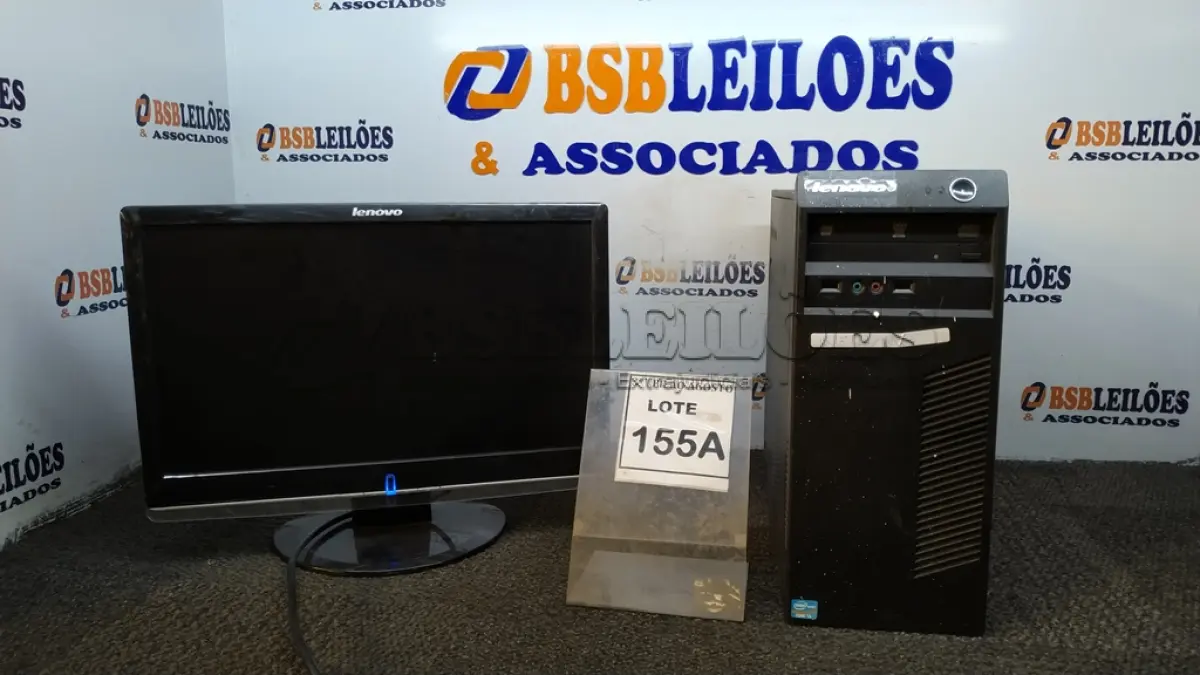 LOTE 155 - 01 CPU I3 3° GERAÇÃO, 2G, HD 500 E 01 MONITOR LENOVO. (NO ESTADO) ATENÇÃO! FAZER A VISITAÇÃO ANTES DE ARREMATAR, NÃO SABEMOS SE FUNCIONA, LEILÃO NÃO TEM GARANTIA E NEM DEVOLUÇÃO, SUJEITO A POSSÍVEIS AVARIAS VISÍVEIS/OCULTAS E/OU AUSÊNCIA DE COMPONENTES.