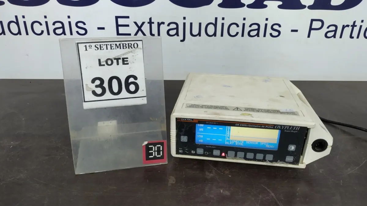01 OXÍMETRO DE PULSO. (NO ESTADO) ATENÇÃO! FAZER A VISITAÇÃO ANTES DE ARREMATAR, NÃO SABEMOS SE FUNCIONA, LEILÃO NÃO TEM GARANTIA E NEM DEVOLUÇÃO, SUJEITO A POSSÍVEIS AVARIAS VISÍVEIS/OCULTAS E/OU AUSÊNCIA DE COMPONENTES.