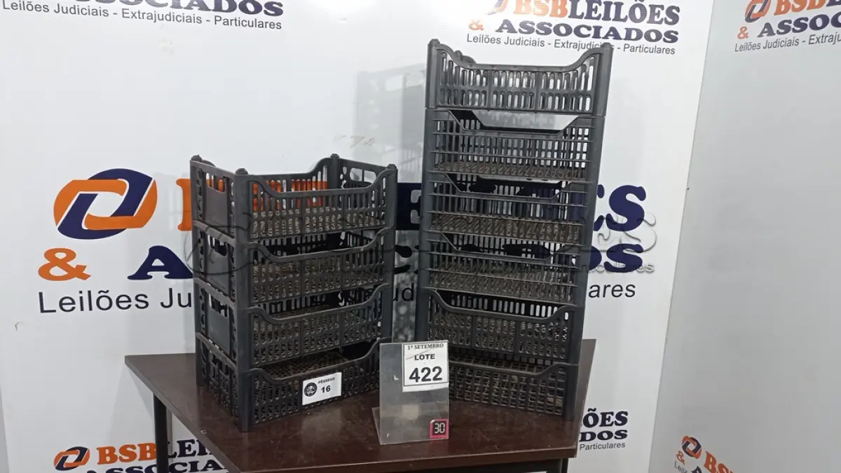 LOTE 422 - 10 CESTAS ORGANIZADORA. (NO ESTADO) ATENÇÃO! FAZER A VISITAÇÃO ANTES DE ARREMATAR, NÃO SABEMOS SE FUNCIONA, LEILÃO NÃO TEM GARANTIA E NEM DEVOLUÇÃO, SUJEITO A POSSÍVEIS AVARIAS VISÍVEIS/OCULTAS E/OU AUSÊNCIA DE COMPONENTES.