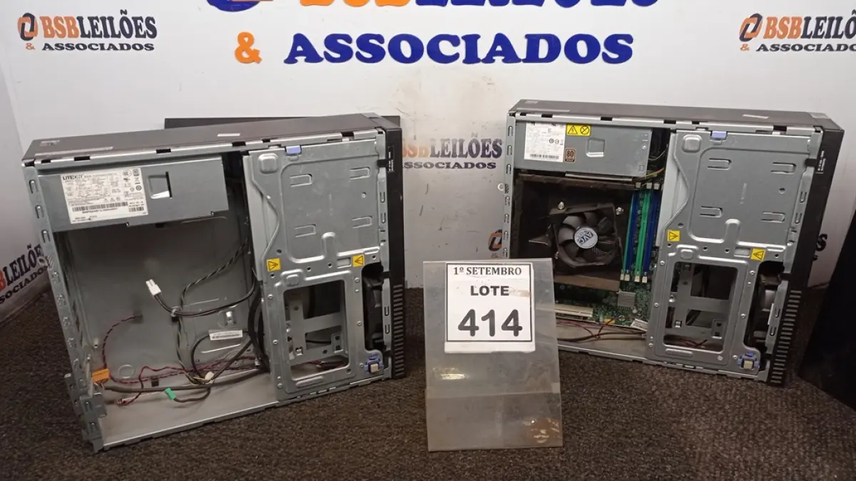02 CPU’S PARA RETIRADA DE PEÇAS. (NO ESTADO) ATENÇÃO! FAZER A VISITAÇÃO ANTES DE ARREMATAR, NÃO SABEMOS SE FUNCIONA. LEILÃO NÃO TEM GARANTIA E NEM DEVOLUÇÃO, SUJEITO A POSSÍVEIS AVARIAS VISÍVEIS/OCULTAS E/OU AUSÊNCIA DE COMPONENTES.