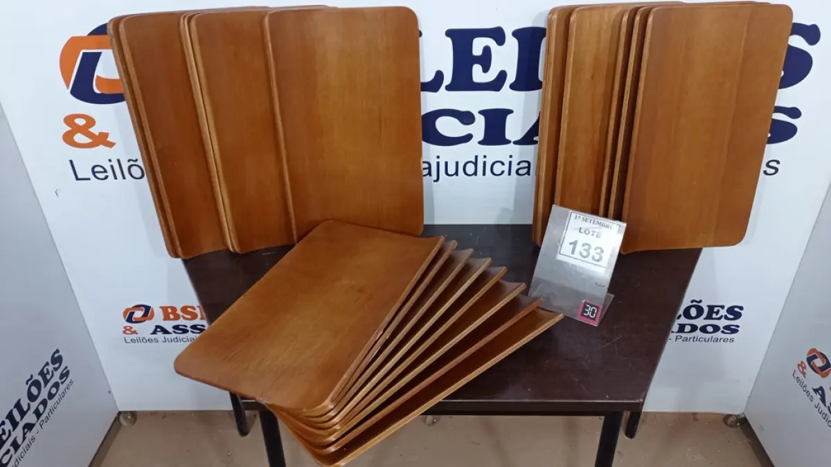 20 PLACAS DE MADEIRA. (NO ESTADO) ATENÇÃO! FAZER A VISITAÇÃO ANTES DE ARREMATAR, NÃO SABEMOS SE FUNCIONA, LEILÃO NÃO TEM GARANTIA E NEM DEVOLUÇÃO, SUJEITO A POSSÍVEIS AVARIAS VISÍVEIS/OCULTAS E/OU AUSÊNCIA DE COMPONENTES.