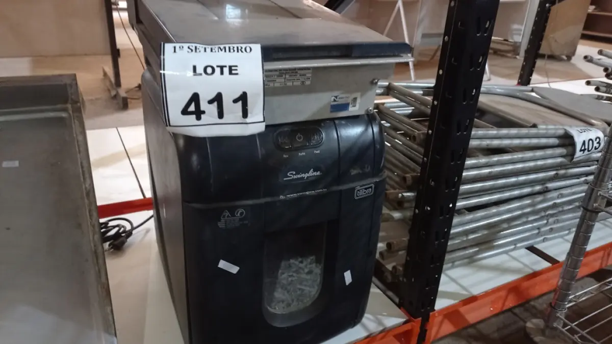 01 FRAGMENTADORA DE PAPEL E 01 BALANÇA COM LEITORA FILIZOLA. (NO ESTADO) ATENÇÃO! FAZER A VISITAÇÃO ANTES DE ARREMATAR, NÃO SABEMOS SE FUNCIONA. LEILÃO NÃO TEM GARANTIA E NEM DEVOLUÇÃO, SUJEITO A POSSÍVEIS AVARIAS VISÍVEIS/OCULTAS E/OU AUSÊNCIA DE COMPONENTES.