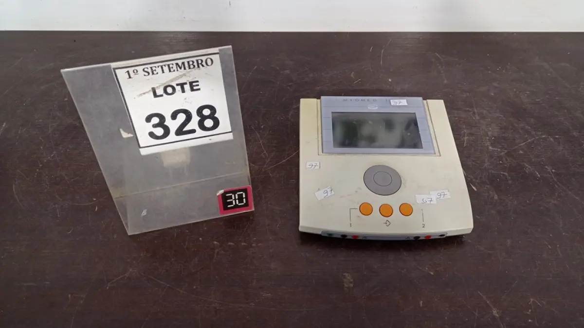 01 EQUIPAMENTO DE ELETROESTIMULAÇÃO. (NO ESTADO) ATENÇÃO! FAZER A VISITAÇÃO ANTES DE ARREMATAR, NÃO SABEMOS SE FUNCIONA, LEILÃO NÃO TEM GARANTIA E NEM DEVOLUÇÃO, SUJEITO A POSSÍVEIS AVARIAS VISÍVEIS/OCULTAS E/OU AUSÊNCIA DE COMPONENTES.