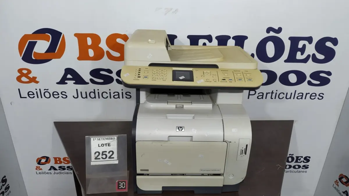 01 IMPRESSORA MULTIFUNCIONAL MARCA HP MODELO CM2320FXI MFP. (NO ESTADO) ATENÇÃO! FAZER A VISITAÇÃO ANTES DE ARREMATAR, NÃO SABEMOS SE FUNCIONA, LEILÃO NÃO TEM GARANTIA E NEM DEVOLUÇÃO, SUJEITO A POSSÍVEIS AVARIAS VISÍVEIS/OCULTAS E/OU AUSÊNCIA DE COMPONENTES