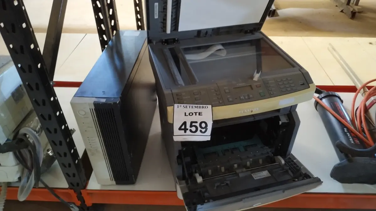 01 IMPRESSORA MODELO X364DN MARCA LEXMARK. (NO ESTADO) ATENÇÃO! FAZER A VISITAÇÃO ANTES DE ARREMATAR, NÃO SABEMOS SE FUNCIONA, LEILÃO NÃO TEM GARANTIA E NEM DEVOLUÇÃO, SUJEITO A POSSÍVEIS AVARIAS VISÍVEIS/OCULTAS E/OU AUSÊNCIA DE COMPONENTES.