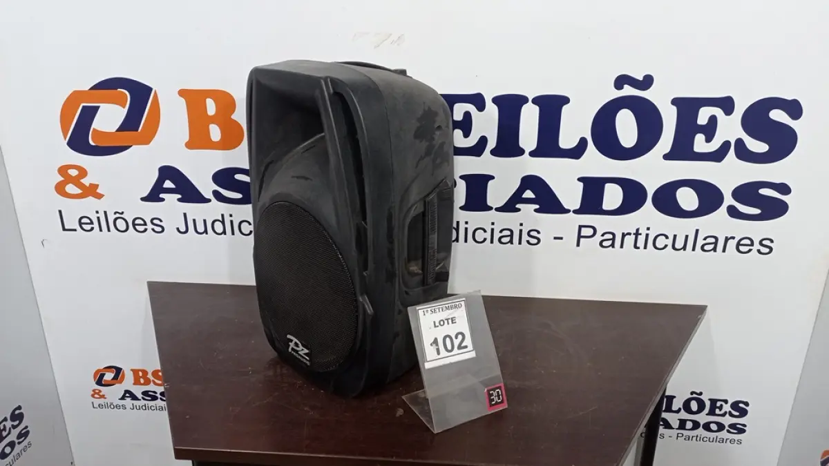 01 CAIXA DE SOM PZPROPASSIVE PX-12. (NO ESTADO) ATENÇÃO! FAZER A VISITAÇÃO ANTES DE ARREMATAR, NÃO SABEMOS SE FUNCIONA. LEILÃO NÃO TEM GARANTIA E NEM DEVOLUÇÃO, SUJEITO A POSSÍVEIS AVARIAS VISÍVEIS/OCULTAS E/OU AUSÊNCIA DE COMPONENTES.