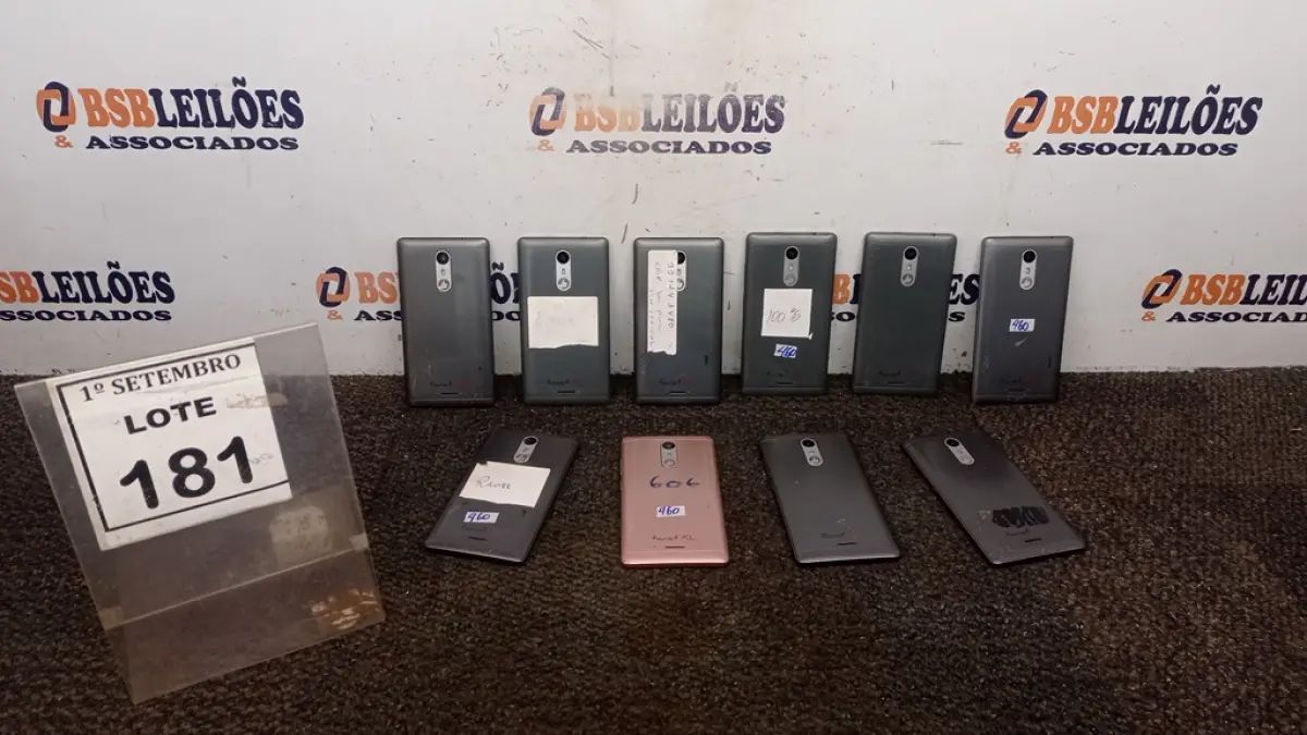 10 CELULARES MARCA POSITIVO. (NO ESTADO) ATENÇÃO! FAZER A VISITAÇÃO ANTES DE ARREMATAR, NÃO SABEMOS SE FUNCIONA, LEILÃO NÃO TEM GARANTIA E NEM DEVOLUÇÃO, SUJEITO A POSSÍVEIS AVARIAS VISÍVEIS/OCULTAS E/OU AUSÊNCIA DE COMPONENTES