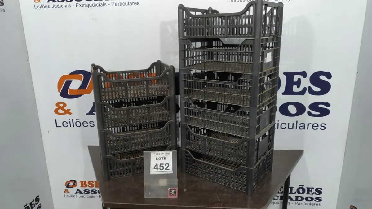 10 CESTAS ORGANIZADORA. (NO ESTADO) ATENÇÃO! FAZER A VISITAÇÃO ANTES DE ARREMATAR, NÃO SABEMOS SE FUNCIONA, LEILÃO NÃO TEM GARANTIA E NEM DEVOLUÇÃO, SUJEITO A POSSÍVEIS AVARIAS VISÍVEIS/OCULTAS E/OU AUSÊNCIA DE COMPONENTES.