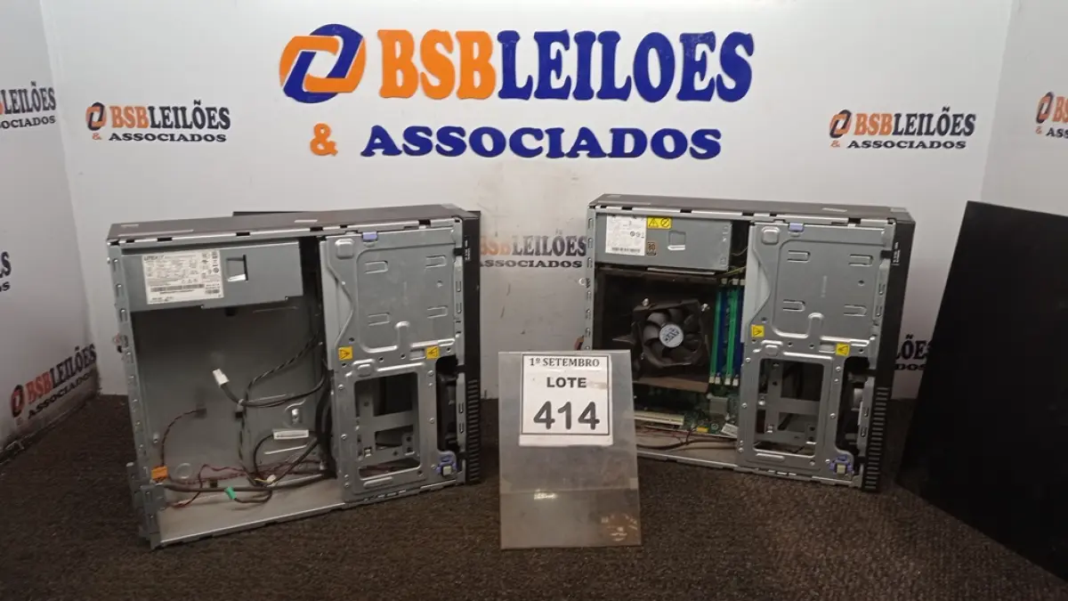 02 CPU’S PARA RETIRADA DE PEÇAS. (NO ESTADO) ATENÇÃO! FAZER A VISITAÇÃO ANTES DE ARREMATAR, NÃO SABEMOS SE FUNCIONA. LEILÃO NÃO TEM GARANTIA E NEM DEVOLUÇÃO, SUJEITO A POSSÍVEIS AVARIAS VISÍVEIS/OCULTAS E/OU AUSÊNCIA DE COMPONENTES.
