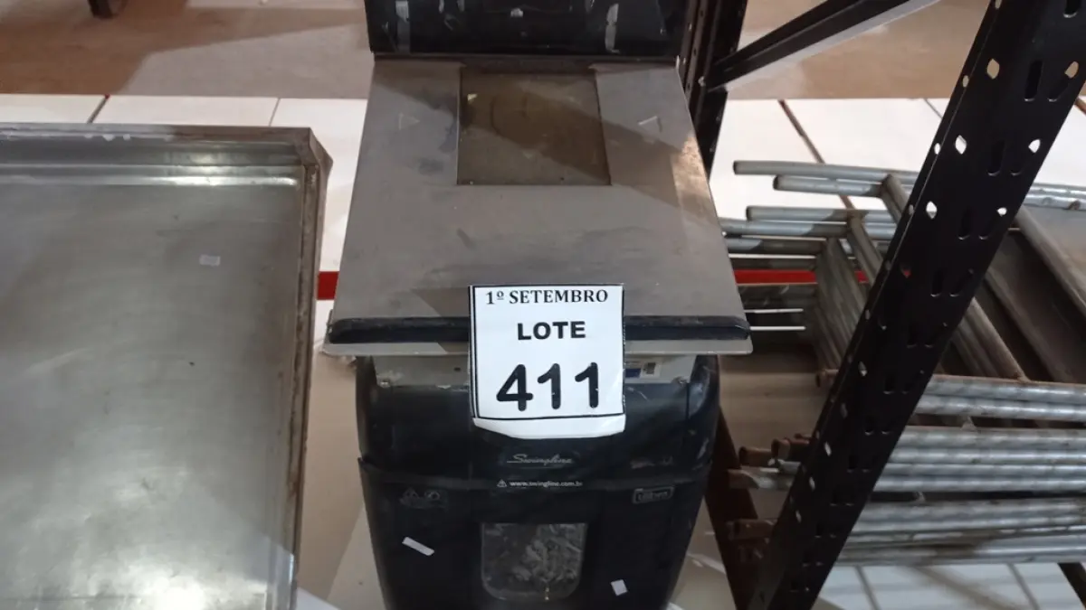 01 FRAGMENTADORA DE PAPEL E 01 BALANÇA COM LEITORA FILIZOLA. (NO ESTADO) ATENÇÃO! FAZER A VISITAÇÃO ANTES DE ARREMATAR, NÃO SABEMOS SE FUNCIONA. LEILÃO NÃO TEM GARANTIA E NEM DEVOLUÇÃO, SUJEITO A POSSÍVEIS AVARIAS VISÍVEIS/OCULTAS E/OU AUSÊNCIA DE COMPONENTES.