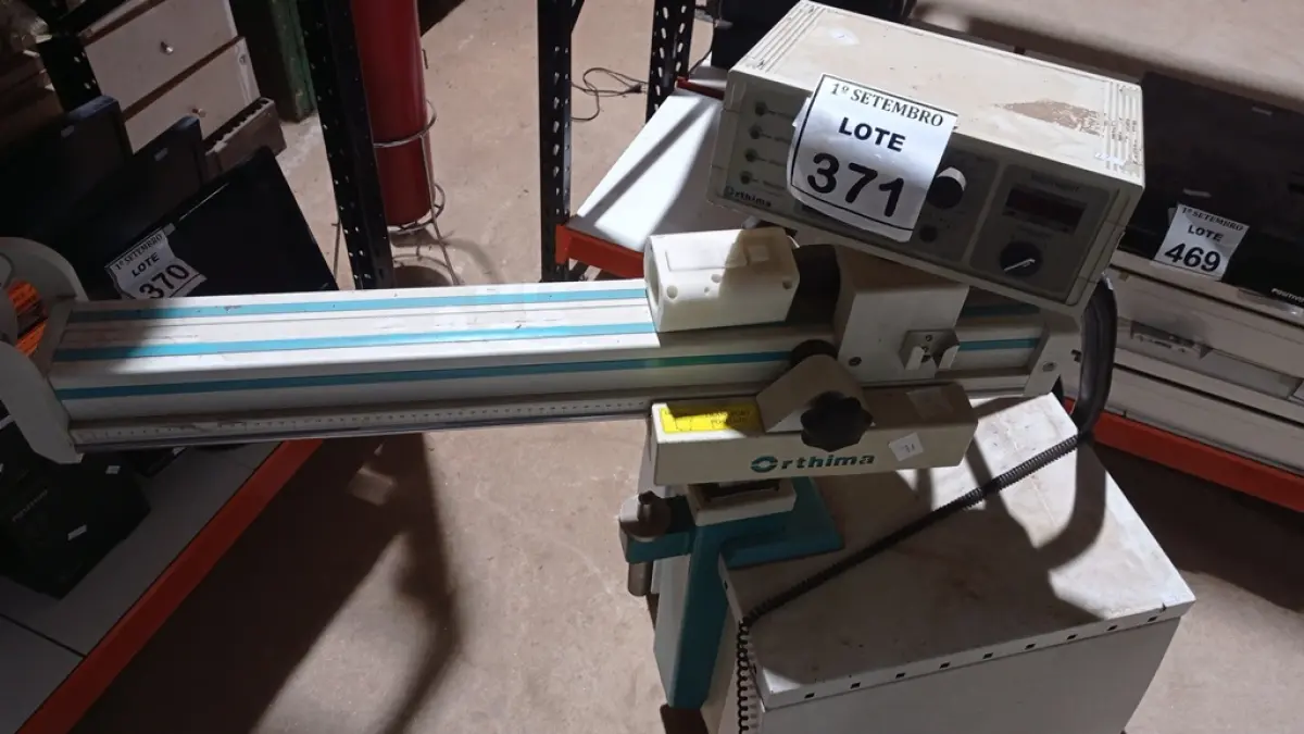 01 EQUIPAMENTO DE FISIOTERAPIA ORTHIMA. (NO ESTADO) ATENÇÃO! FAZER A VISITAÇÃO ANTES DE ARREMATAR, NÃO SABEMOS SE FUNCIONA, LEILÃO NÃO TEM GARANTIA E NEM DEVOLUÇÃO, SUJEITO A POSSÍVEIS AVARIAS VISÍVEIS/OCULTAS E/OU AUSÊNCIA DE COMPONENTES.