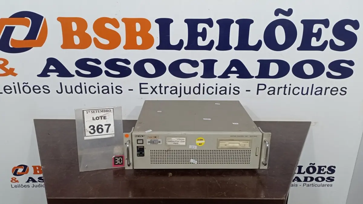 01 UNIDADE DE CONTROLE DE EDIÇÃO. (NO ESTADO) ATENÇÃO! FAZER A VISITAÇÃO ANTES DE ARREMATAR, NÃO SABEMOS SE FUNCIONA, LEILÃO NÃO TEM GARANTIA E NEM DEVOLUÇÃO, SUJEITO A POSSÍVEIS AVARIAS VISÍVEIS/OCULTAS E/OU AUSÊNCIA DE COMPONENTES.