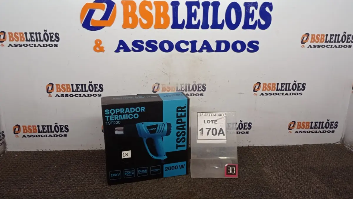 01 SOPRADOR TÉRMICO 200W DUAS VELOCIDADES. (NO ESTADO) ATENÇÃO! FAZER A VISITAÇÃO ANTES DE ARREMATAR, NÃO SABEMOS SE FUNCIONA, LEILÃO NÃO TEM GARANTIA E NEM DEVOLUÇÃO, SUJEITO A POSSÍVEIS AVARIAS VISÍVEIS/OCULTAS E/OU AUSÊNCIA DE COMPONENTES.