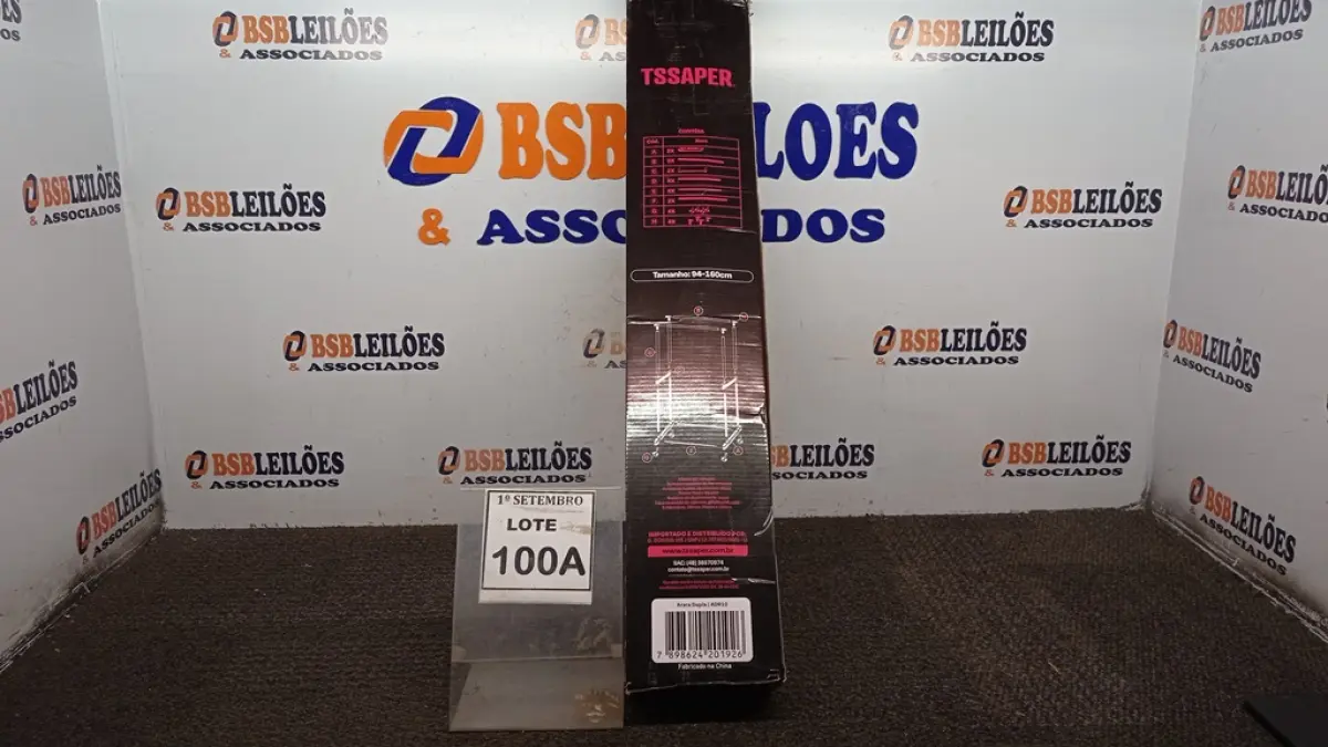 01 ARARA DUPLA MONTÁVEL  AÇO INOX SUPORTA 30KL 4 PÉS COM RODINHAS  POSSUI TRAVAS  TAMANHO A1.60CM L 0,94CM. (NO ESTADO) ATENÇÃO! FAZER A VISITAÇÃO ANTES DE ARREMATAR, NÃO SABEMOS SE FUNCIONA, LEILÃO NÃO TEM GARANTIA E NEM DEVOLUÇÃO, SUJEITO A POSSÍVEIS AVARIAS VISÍVEIS/OCULTAS E/OU AUSÊNCIA DE COMPONENTES.