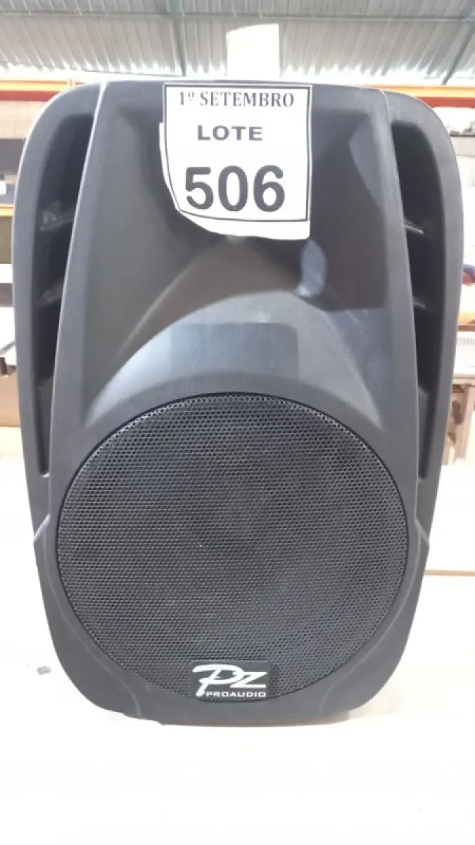 01 CAIXA DE SOM PZPROPASSIVE PX-12. (NO ESTADO) ATENÇÃO! FAZER A VISITAÇÃO ANTES DE ARREMATAR, NÃO SABEMOS SE FUNCIONA. LEILÃO NÃO TEM GARANTIA E NEM DEVOLUÇÃO, SUJEITO A POSSÍVEIS AVARIAS VISÍVEIS/OCULTAS E/OU AUSÊNCIA DE COMPONENTES.