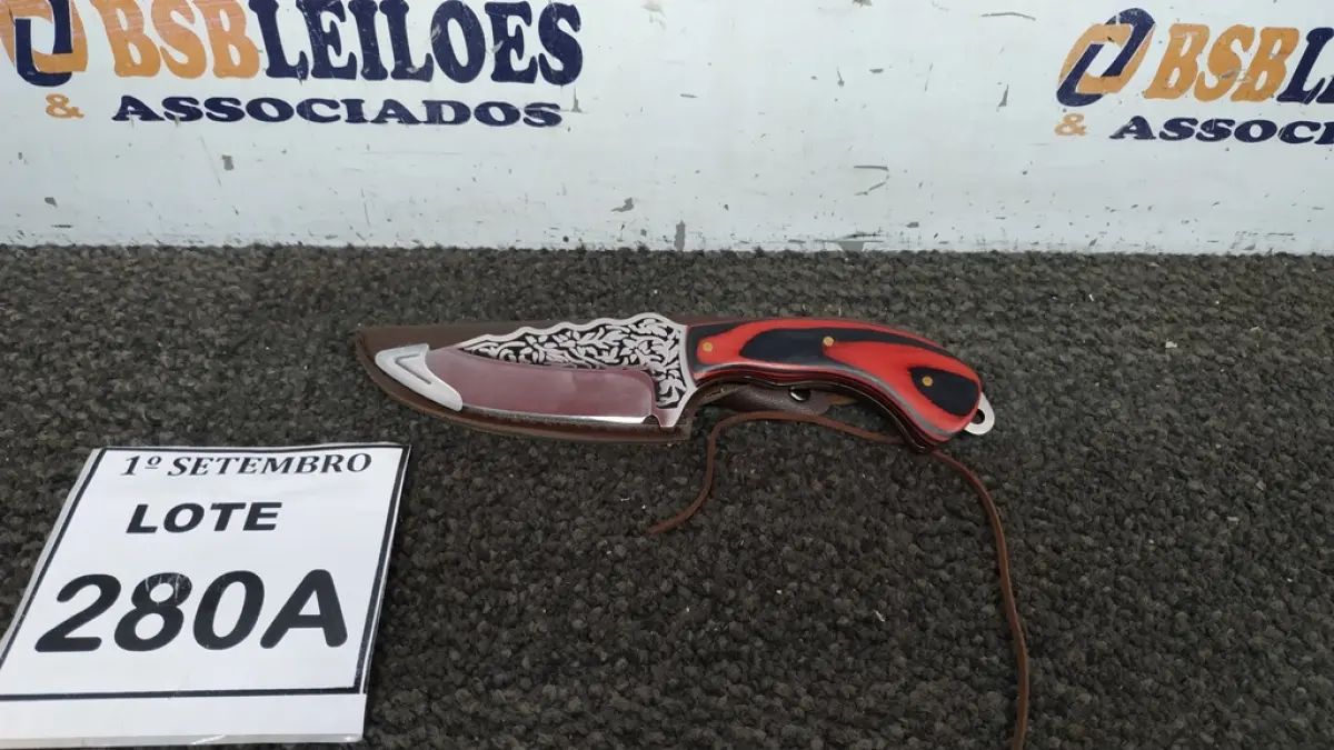 01 FACA IMPORTADA 20CM FULL TANG CABO EM MADEIRA BAINHA DE NAPA. (NO ESTADO) ATENÇÃO! FAZER A VISITAÇÃO ANTES DE ARREMATAR, NÃO SABEMOS SE FUNCIONA. LEILÃO NÃO TEM GARANTIA E NEM DEVOLUÇÃO, SUJEITO A POSSÍVEIS AVARIAS VISÍVEIS/OCULTAS E/OU AUSÊNCIA DE COMPONENTES.