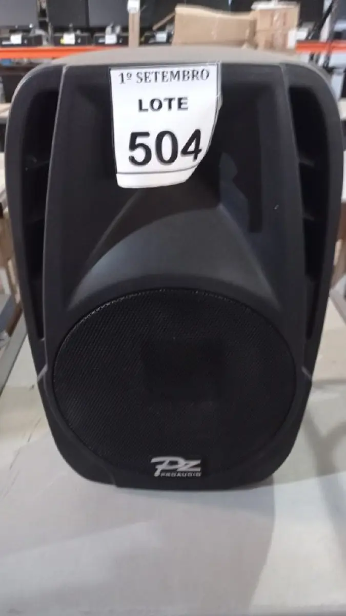 01 CAIXA DE SOM PZPROPASSIVE PX-12. (NO ESTADO) ATENÇÃO! FAZER A VISITAÇÃO ANTES DE ARREMATAR, NÃO SABEMOS SE FUNCIONA. LEILÃO NÃO TEM GARANTIA E NEM DEVOLUÇÃO, SUJEITO A POSSÍVEIS AVARIAS VISÍVEIS/OCULTAS E/OU AUSÊNCIA DE COMPONENTES.