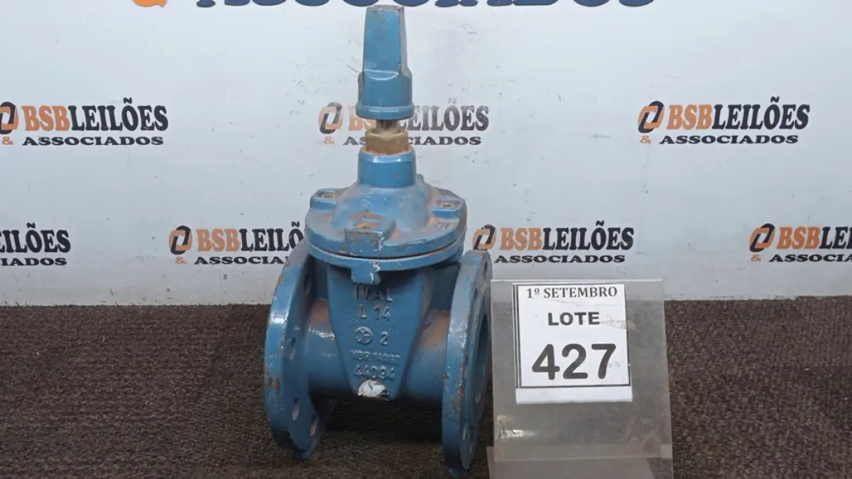01 VÁLVULA GLOBO. (NO ESTADO) ATENÇÃO! FAZER A VISITAÇÃO ANTES DE ARREMATAR, NÃO SABEMOS SE FUNCIONA, LEILÃO NÃO TEM GARANTIA E NEM DEVOLUÇÃO, SUJEITO A POSSÍVEIS AVARIAS VISÍVEIS/OCULTAS E/OU AUSÊNCIA DE COMPONENTES.