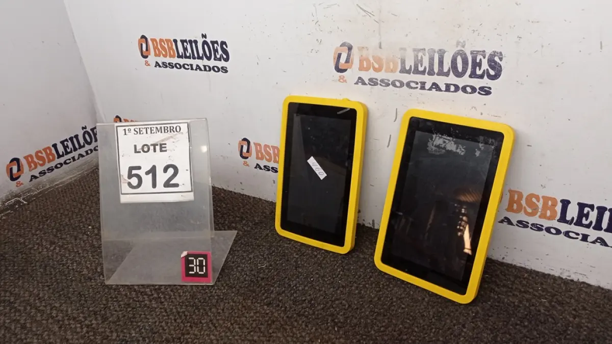 02 TABLET'S CCE. (NO ESTADO) ATENÇÃO! FAZER A VISITAÇÃO ANTES DE ARREMATAR, NÃO SABEMOS SE FUNCIONA, LEILÃO NÃO TEM GARANTIA E NEM DEVOLUÇÃO, SUJEITO A POSSÍVEIS AVARIAS VISÍVEIS/OCULTAS E/OU AUSÊNCIA DE COMPONENTES.