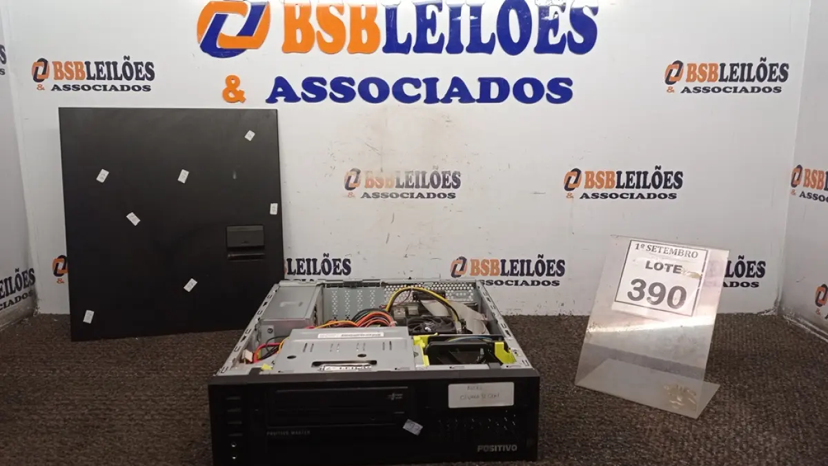 01 CPU MARCA POSITIVO COM 8GB MEMORIA COM SSD E HD. (NO ESTADO) ATENÇÃO! FAZER A VISITAÇÃO ANTES DE ARREMATAR, NÃO SABEMOS SE FUNCIONA, LEILÃO NÃO TEM GARANTIA E NEM DEVOLUÇÃO, SUJEITO A POSSÍVEIS AVARIAS VISÍVEIS/OCULTAS E/OU AUSÊNCIA DE COMPONENTES.