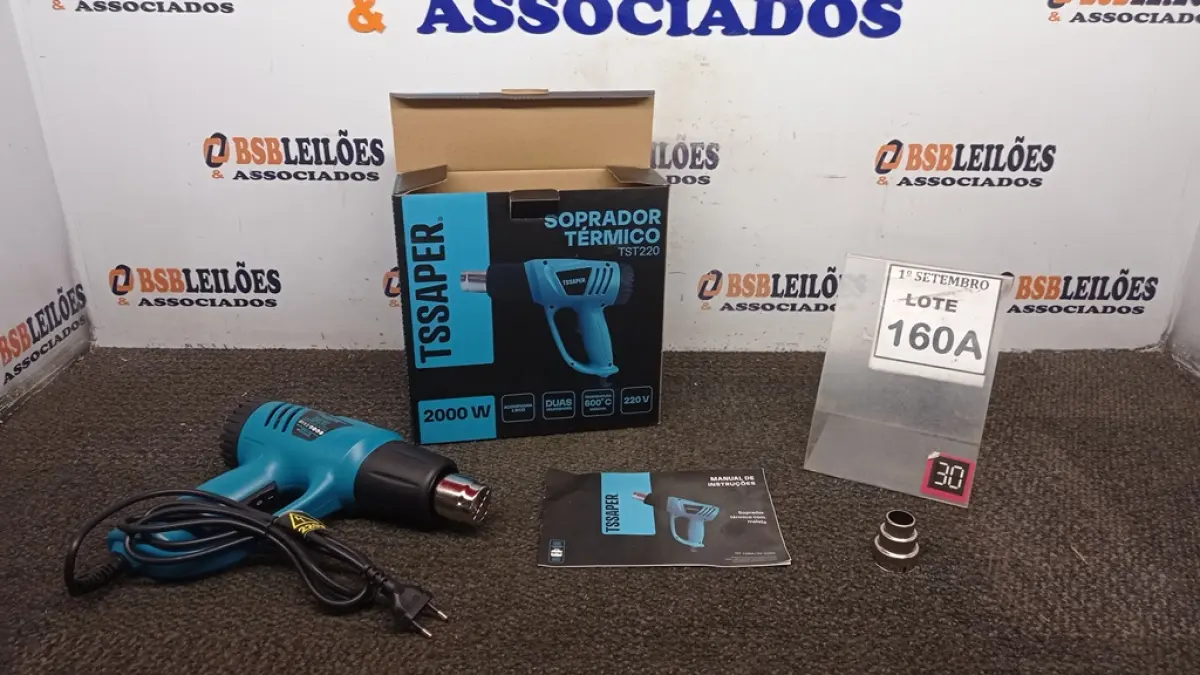 01 SOPRADOR TÉRMICO 200W DUAS VELOCIDADES. (NO ESTADO) ATENÇÃO! FAZER A VISITAÇÃO ANTES DE ARREMATAR, NÃO SABEMOS SE FUNCIONA, LEILÃO NÃO TEM GARANTIA E NEM DEVOLUÇÃO, SUJEITO A POSSÍVEIS AVARIAS VISÍVEIS/OCULTAS E/OU AUSÊNCIA DE COMPONENTES.