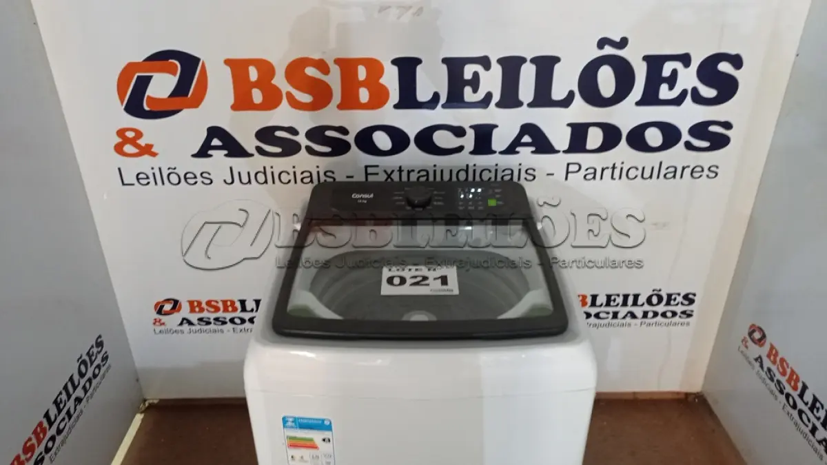 LOTE 021 - 01 LAVADORA DE ROUPAS CONSUL 15KG CESTO INOX - 12 PROGRAMAS DE LAVAGEM CWN15AB 220 VOLTS (NO ESTADO, NÃO SABEMOS SE FUNCIONA. LEILÃO NÃO TEM GARANTIA E NEM DEVOLUÇÃO, SUJEITO A POSSÍVEIS AVARIAS VISÍVEIS/OCULTAS E/OU AUSÊNCIA DE COMPONENTES)
