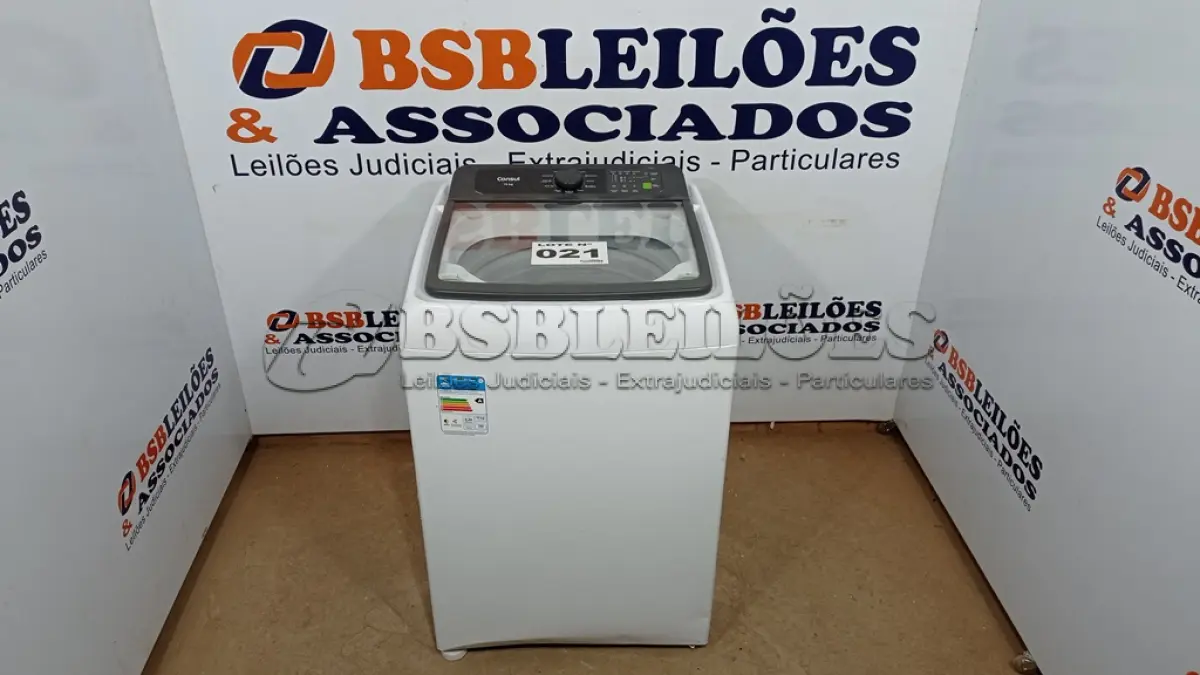 LOTE 021 - 01 LAVADORA DE ROUPAS CONSUL 15KG CESTO INOX - 12 PROGRAMAS DE LAVAGEM CWN15AB 220 VOLTS (NO ESTADO, NÃO SABEMOS SE FUNCIONA. LEILÃO NÃO TEM GARANTIA E NEM DEVOLUÇÃO, SUJEITO A POSSÍVEIS AVARIAS VISÍVEIS/OCULTAS E/OU AUSÊNCIA DE COMPONENTES)