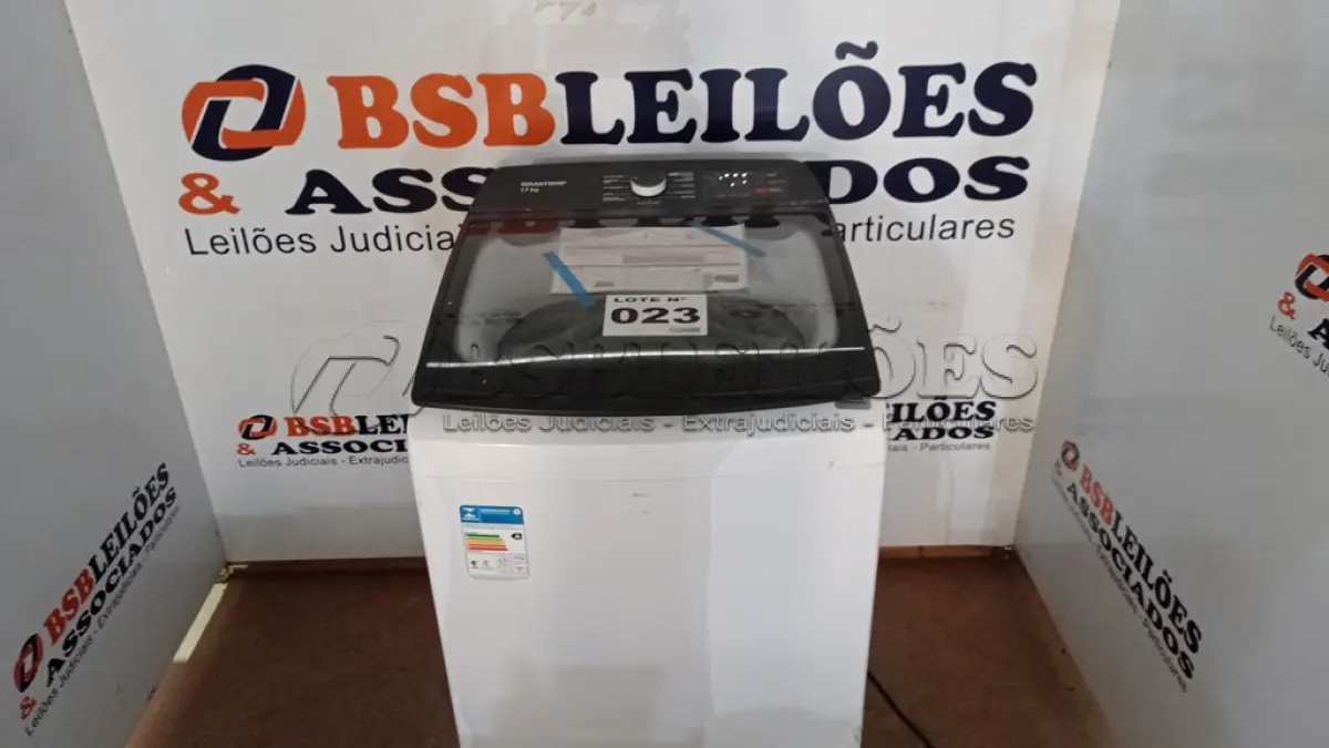 LOTE 023 - 01 MÁQUINA DE LAVAR 17KG - BRASTEMP - (BWR17AB) - 220VOLTS (NO ESTADO, NÃO SABEMOS SE FUNCIONA. LEILÃO NÃO TEM GARANTIA E NEM DEVOLUÇÃO, SUJEITO A POSSÍVEIS AVARIAS VISÍVEIS/OCULTAS E/OU AUSÊNCIA DE COMPONENTES)