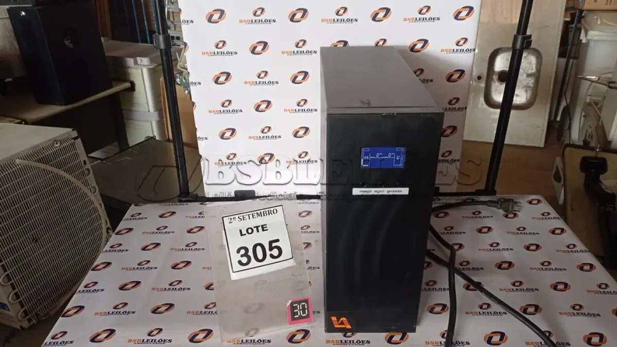 LOTE 305 - 01 NOBREAK MARCA LACERDA. (NO ESTADO) ATENÇÃO! FAZER A VISITAÇÃO ANTES DE ARREMATAR, NÃO SABEMOS SE FUNCIONA, LEILÃO NÃO TEM GARANTIA E NEM DEVOLUÇÃO, SUJEITO A POSSÍVEIS AVARIAS VISÍVEIS/OCULTAS E/OU AUSÊNCIA DE COMPONENTES.