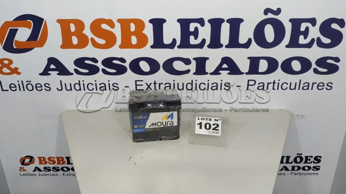 LOTE 102 - 01 BATERIA ESTACIONÁRIA MOURA NOBREAK 12MN45 (45AH) (NO ESTADO, NÃO SABEMOS SE FUNCIONA. LEILÃO NÃO TEM GARANTIA E NEM DEVOLUÇÃO, SUJEITO A POSSÍVEIS AVARIAS VISÍVEIS/OCULTAS E/OU AUSÊNCIA DE COMPONENTES)