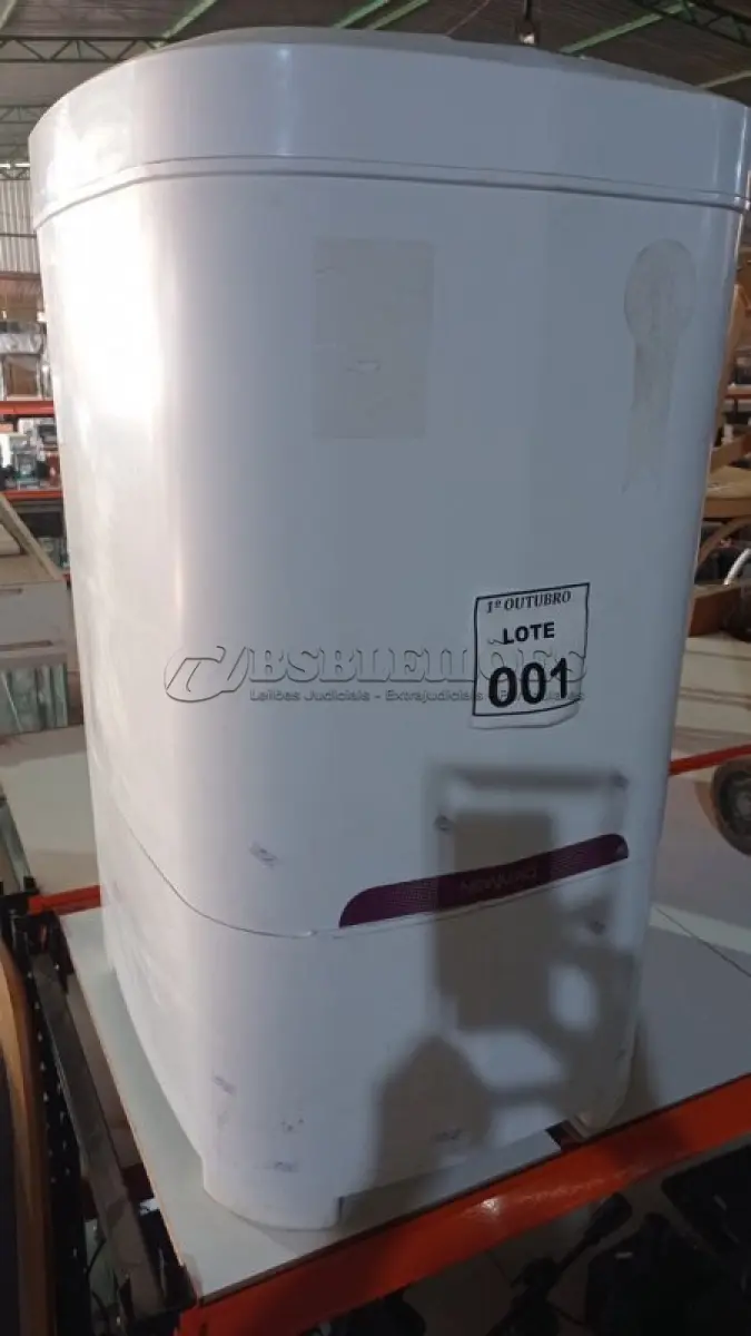LOTE 001 - 01 TANQUINHO DE LAVAR 12KG 220V MARCA NEWMAQ. (NO ESTADO) ATENÇÃO! FAZER A VISITAÇÃO ANTES DE ARREMATAR, NÃO SABEMOS SE FUNCIONA, LEILÃO NÃO TEM GARANTIA E NEM DEVOLUÇÃO, SUJEITO A POSSÍVEIS AVARIAS VISÍVEIS/OCULTAS E/OU AUSÊNCIA DE COMPONENTES.