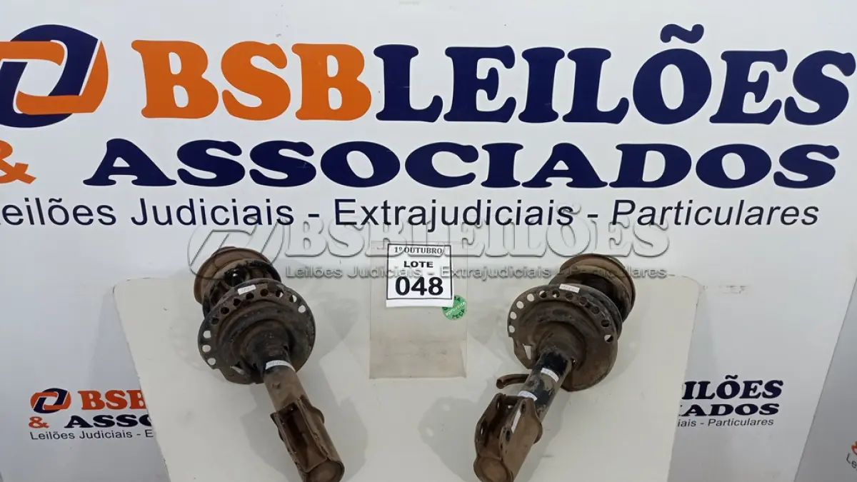 LOTE 048 - 02 AMORTECEDORES USADOS PARA CARRO RENAULT LOGAN. (NO ESTADO) ATENÇÃO! FAZER A VISITAÇÃO ANTES DE ARREMATAR, NÃO SABEMOS SE FUNCIONA, LEILÃO NÃO TEM GARANTIA E NEM DEVOLUÇÃO, SUJEITO A POSSÍVEIS AVARIAS VISÍVEIS/OCULTAS E/OU AUSÊNCIA DE COMPONENTES.