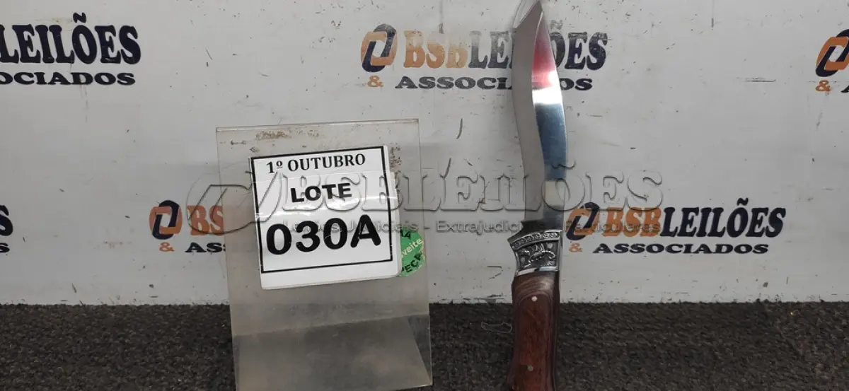 LOTE 030 - 01 FACA IMPORTADA AÇO INOXIDÁVEL CABO EM MADEIRA COM DETALHE DE ESCORPIÃO NA GUARDA FULL TANG BAINHA DE NYLON TAMANHO TOTAL 32CM PESO 390G JÁ AFIADA. (NO ESTADO) ATENÇÃO! FAZER A VISITAÇÃO ANTES DE ARREMATAR, NÃO SABEMOS SE FUNCIONA, LEILÃO NÃO TEM GARANTIA E NEM DEVOLUÇÃO, SUJEITO A POSSÍVEIS AVARIAS VISÍVEIS/OCULTAS E/OU AUSÊNCIA DE COMPONENTES.
